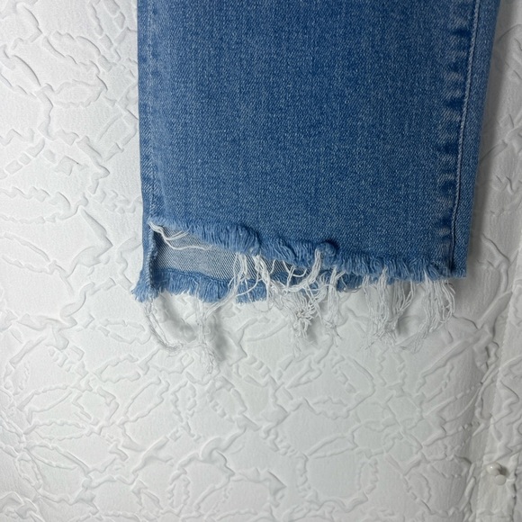 Mother the insider crop Step fray Distressed Light Blue Jeans - Picture 4 of 16